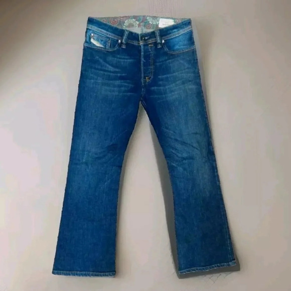 Diesel Industries Vintage bootcut Low Rise Button Fly 27x30 Jeans Dark Wash - Picture 1 of 14